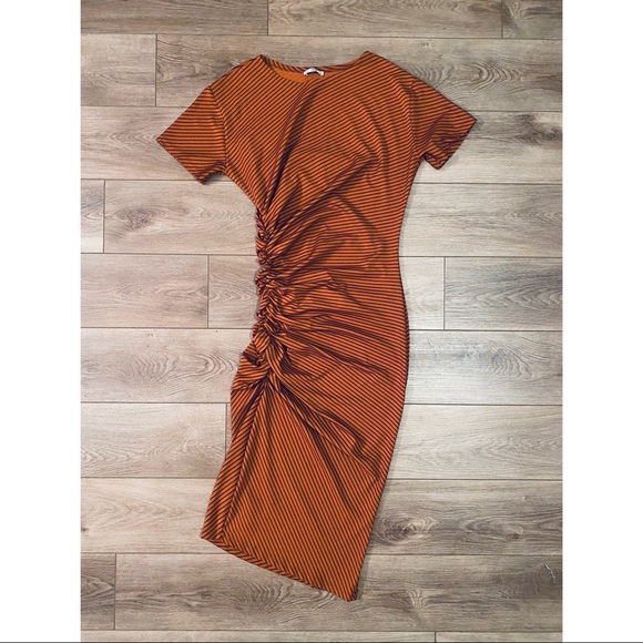 zara striped knit dress